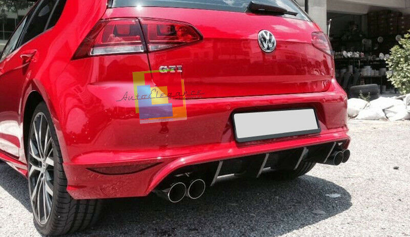 DIFFUSORE SOTTO PARAURTI PER VW GOLF 7 2012 IN POI POSTERIORE LOOK GTI GTD