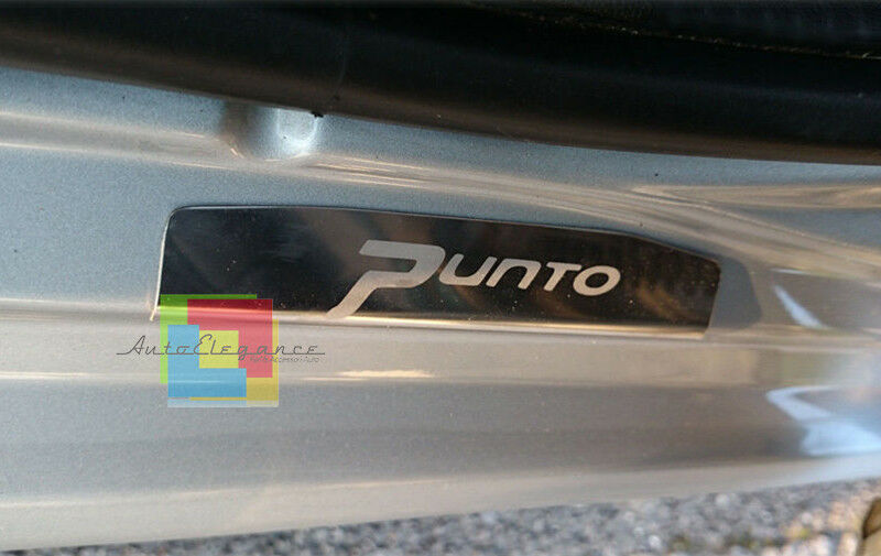 FIAT GRANDE PUNTO 2005-2012 CHROME ADHESIVE DOOR SILL SPORT LOOK 4 PIECES