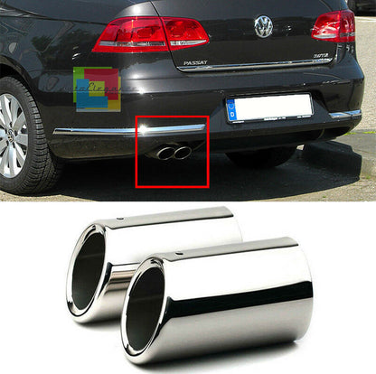 TERMINALI DI SCARICO CROMATI ACCIAIO INOX RLINE LOOK PER VW PASSAT 3C B7 2011+