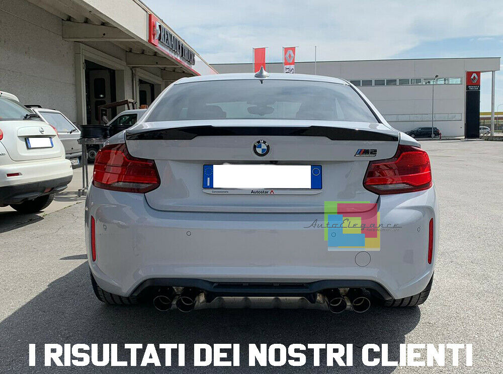 BMW SERIE 2 F22 F23 COUPE CABRIO 2013+ SPOILER POSTERIORE SUL COFANO LOOK M2 AUTOELEGANCERICAMBI