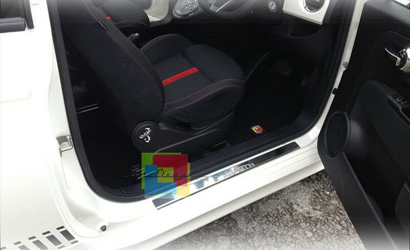 FIAT 500 2007 IN POI BATTITACCO ADESIVO CROMATI LOOK ABARTH 2 PEZZI