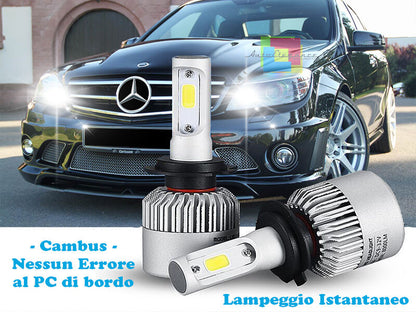 LAMPADE ABBAGLIANTI LED MERCEDES CLASSE C W204 LAMPEGGIO ISTANTANEO 6000K