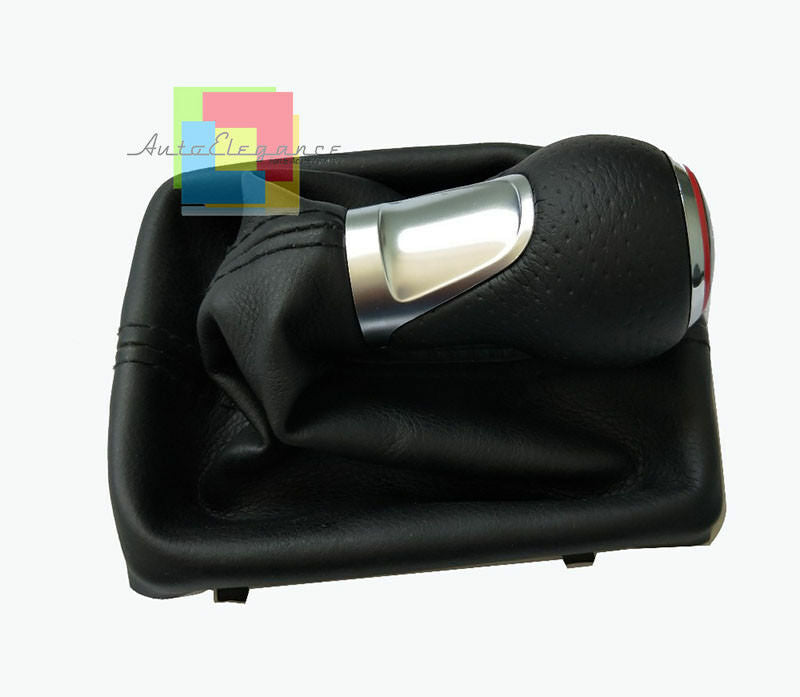 AUDI A3 8P S3 2003-2012 5 SPEED MANUAL GEAR KNOB IN LEATHER SLINE LOOK
