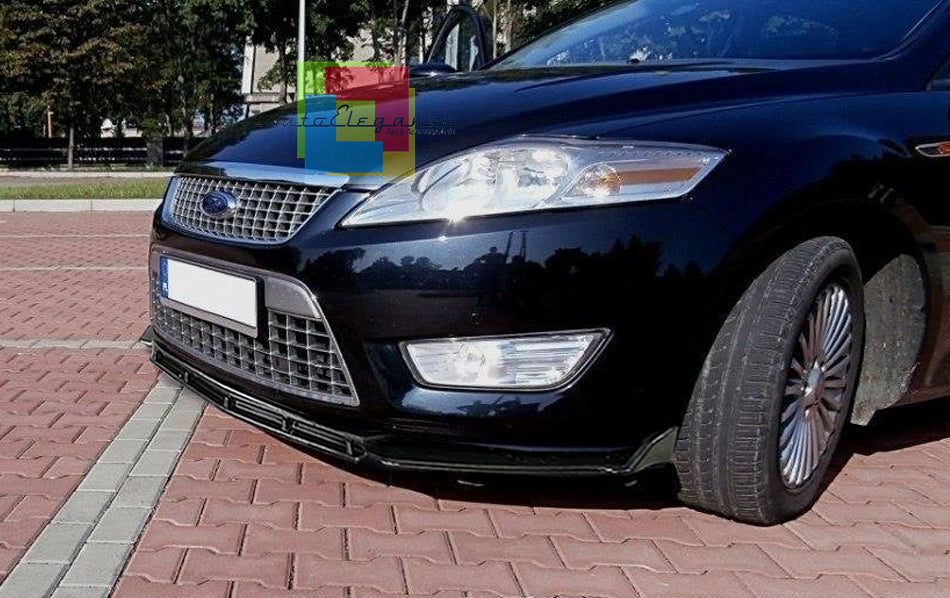 FORD MONDEO IV MK4 FRONT BUMPER SPLITTER GLOSS BLACK RS LOOK