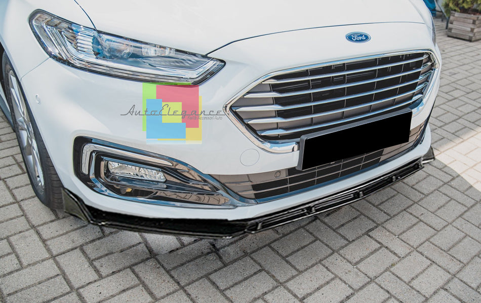 FORD MONDEO V MK5 FRONT BUMPER SPLITTER GLOSS BLACK RS LOOK