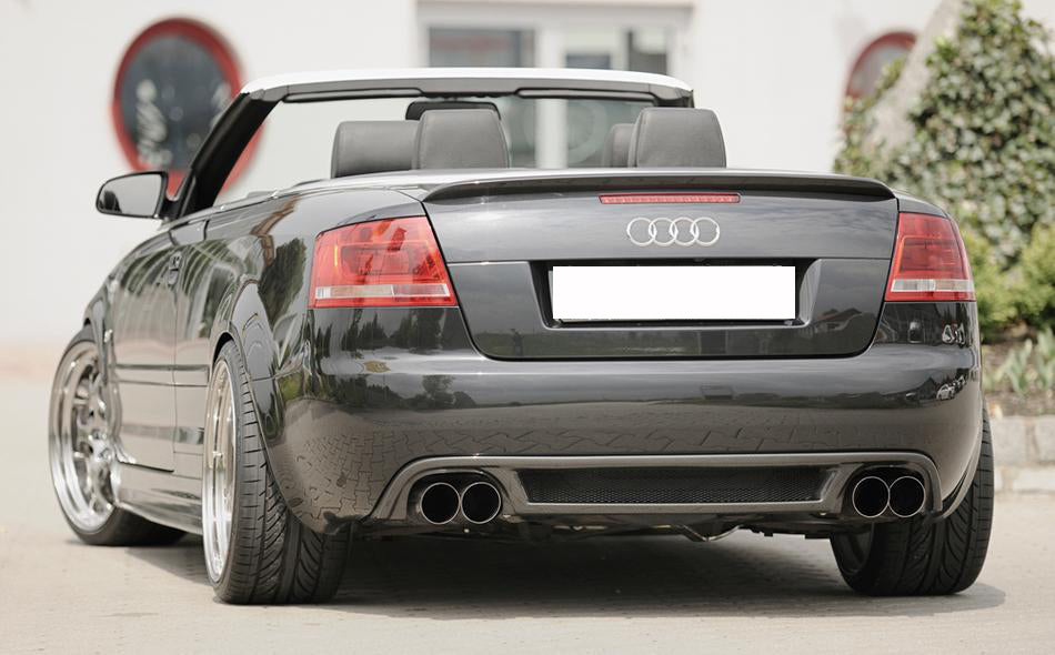 AUDI A4 B7 CABRIO SPOILER POSTERIORE SUL COFANO LOOK S4 SLINE - ABS AUTOELEGANCERICAMBI