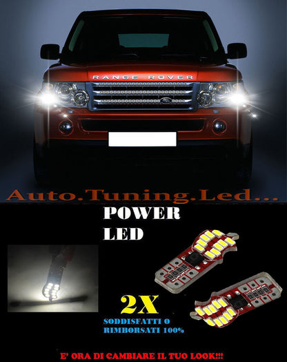 LUCI POSIZIONE RANGE ROVER SPORT CANBUS T10 BIANCO 20 LED SUPER QUALITA
