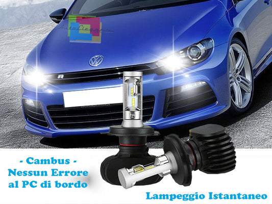 LAMPADE ABBAGLIANTI LAMPEGGIO ISTANTANEO A LED VW SCIROCCO 2008+ CREE