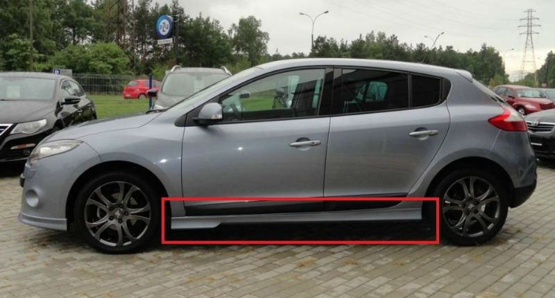 SIDE SKIRTS RENAULT MEGANE 3 &amp; 5 DOORS 2008-2011 SPORTY LOOK SIDE SKIRTS