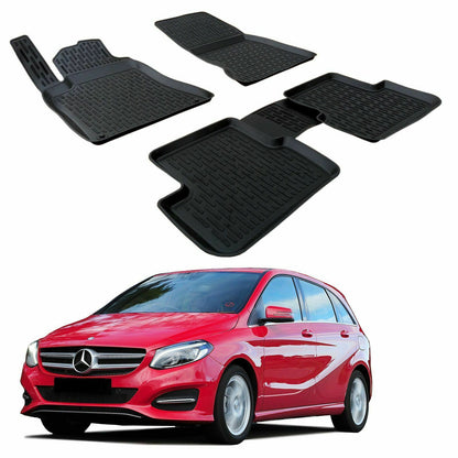 MERCEDES CLASSE B W246 TAPPETINI AUTO IN GOMMA - TAPPETI TOP QUALITA -1