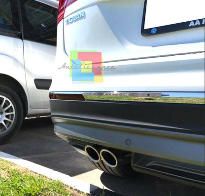 COPPIA TERMINALI DI SCARICO VW TIGUAN 2016+ INOX CROMATI LOOK SPORTIVO AUTOELEGANCERICAMBI