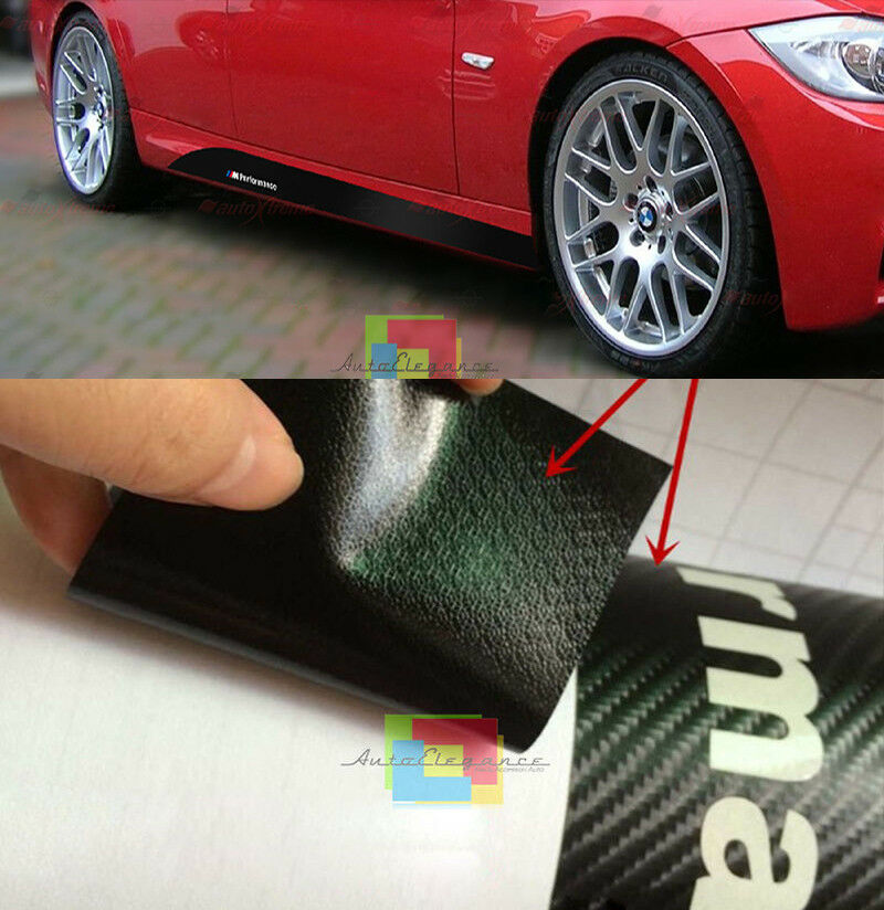 BMW 3 SERIES E90 E91 E92 CARBON LOOK SIDE SKIRTS M SPORT VINYLS ADHESIVES