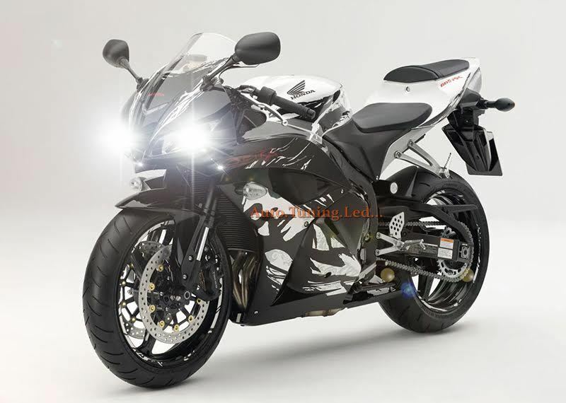 XENON CREE LED 6000K MOTO Honda Cbr 1000 rr ANABBAGLIANTE + ABBAGLIANTE H7 + H7