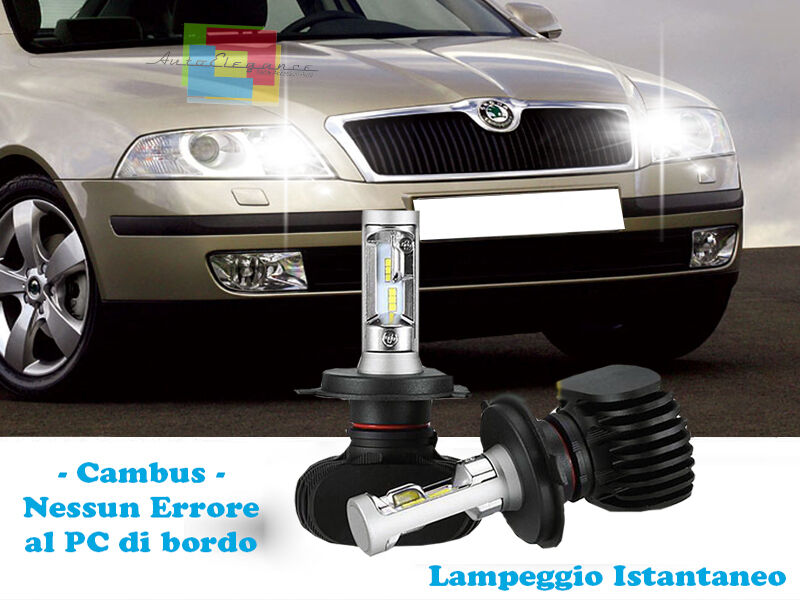 LAMPADE ABBAGLIANTI LAMPEGGIO ISTANTANEO LED SKODA OCTAVIA 04-13 CREE