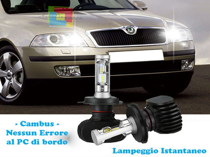 LAMPADE ABBAGLIANTI LAMPEGGIO ISTANTANEO LED SKODA OCTAVIA 04-13 CREE