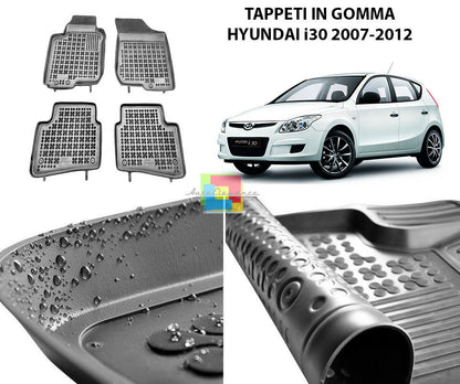 HYUNDAI i30 2007-2012 TAPPETINI AUTO IN GOMMA - TAPPETI TOP QUALITA -1-