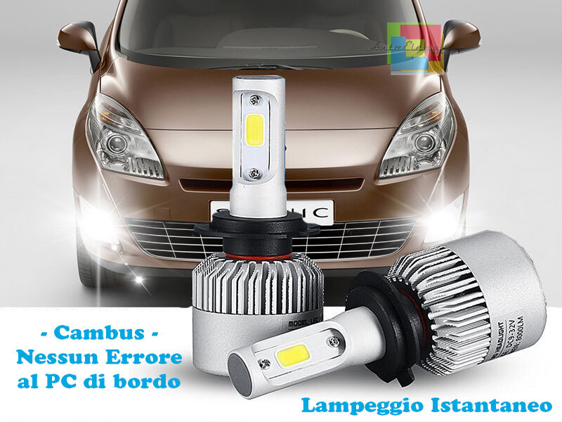 LAMPADE FENDINEBBIA A LED CREE RENAULT GRAND SC&Eacute;NIC 09-11 CAMBUS BIANCO GHIACCIO