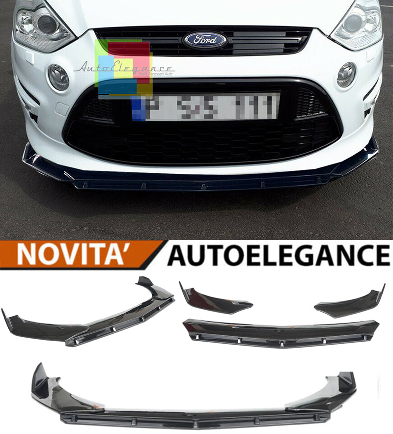 FORD S-MAX 2006-2014 GLOSS BLACK LIP UNDER BUMPER ABS RS DESIGN