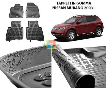 NISSAN MURANO 2003 IN POI TAPPETINI AUTO IN GOMMA - TAPPETI TOP QUALITA -1-