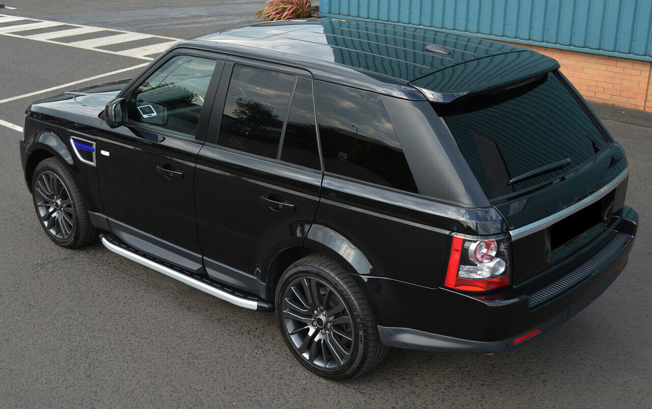 PEDANE LATERALI RANGE ROVER SPORT 2005-2013 SOTTO PORTA ANTISCIVOLO NERO .-..