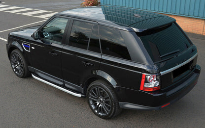 PEDANE LATERALI RANGE ROVER SPORT 2005-2013 SOTTO PORTA ANTISCIVOLO NERO .-..