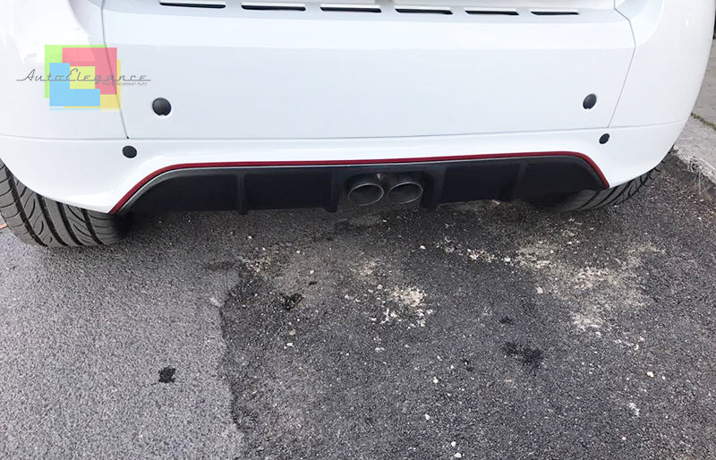 SMART FORTWO 451 2012-2015 DOPPIO ESTRATTORE SPOILER DIFFUSORE POSTERIORE