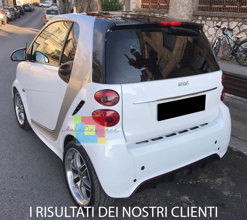 SMART FORTWO 451 2012-2015 DOPPIO ESTRATTORE SPOILER DIFFUSORE POSTERIORE