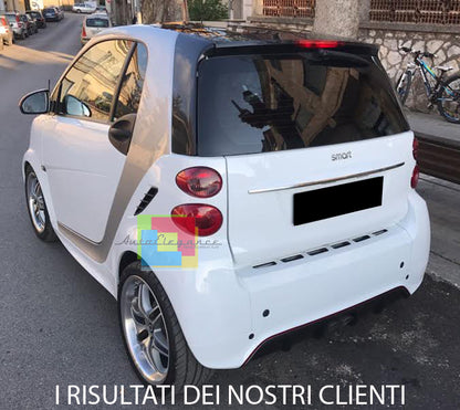 SMART FORTWO 451 2012-2015 DOPPIO ESTRATTORE SPOILER DIFFUSORE POSTERIORE
