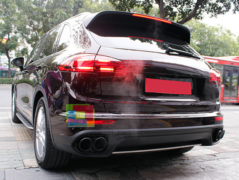 PORSCHE CAYENNE 2011-2014 PROTEZIONE SOTTO PARAURTI ANTERIORE + POSTERIORE INOX