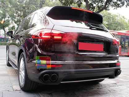 PORSCHE CAYENNE 2011-2014 PROTEZIONE SOTTO PARAURTI ANTERIORE + POSTERIORE INOX