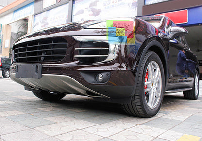 PORSCHE CAYENNE 2011-2014 PROTEZIONE SOTTO PARAURTI ANTERIORE + POSTERIORE INOX