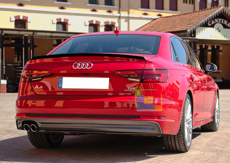 AUDI A4 B9 2015-2019 BERLINA SPOILER POSTERIORE SUL COFANO LOOK SPORTIVO - ABS AUTOELEGANCERICAMBI