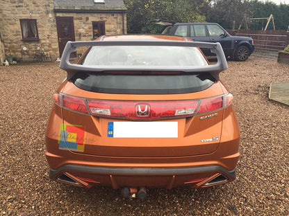 REAR SPOILER HONDA CIVIC VIII 8 HOOD WING LOOK TUNING MUGEN