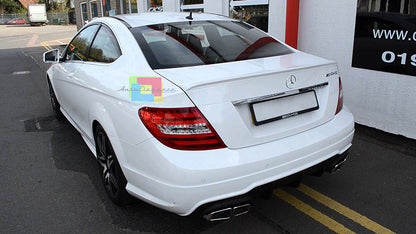 MERCEDES W204 COUPE 2007-2011 SPOILER POSTERIORE COFANO LOOK C63 AMG