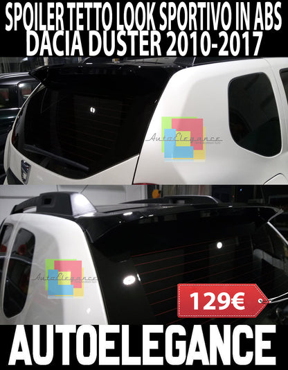 DACIA DUSTER I MK1 2010-2017 SPOILER TETTO ALETTONE DESIGN SPORTIVO IN ABS AUTOELEGANCERICAMBI