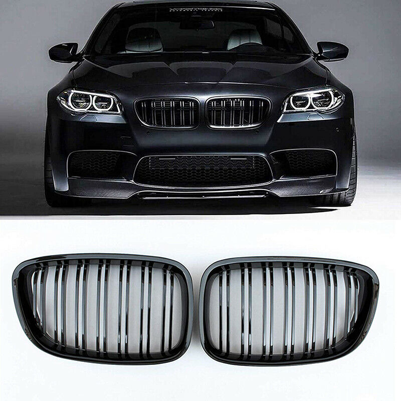 GRIGLIE ANTERIORI DOPPIA FASCIA M MASCHERINE PER BMW SERIE 5 GT F07 2009+ .-