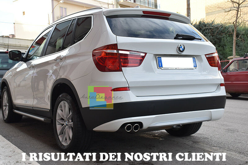 BMW X3 F25 2010 IN POI TERMINALI DI SCARICO ACCIAIO DOPPIO USCITA INOX DESIGN M AUTOELEGANCERICAMBI