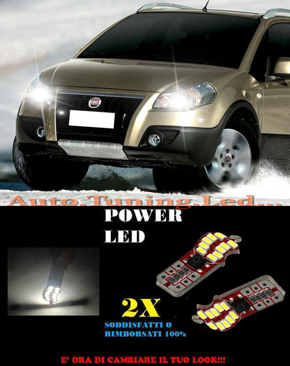 LUCI POSIZIONE FIAT SEDICI CANBUS T10 BIANCO 20 LED SUPER QUALITA