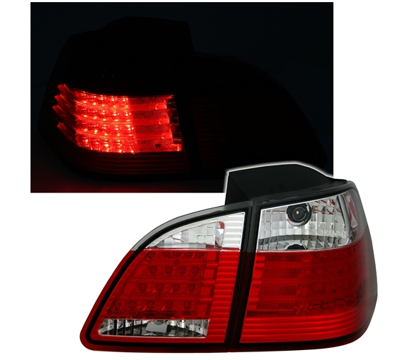 Fanali posteriori a LED per BMW E61 Touring 5 serie  / rosso-bianco