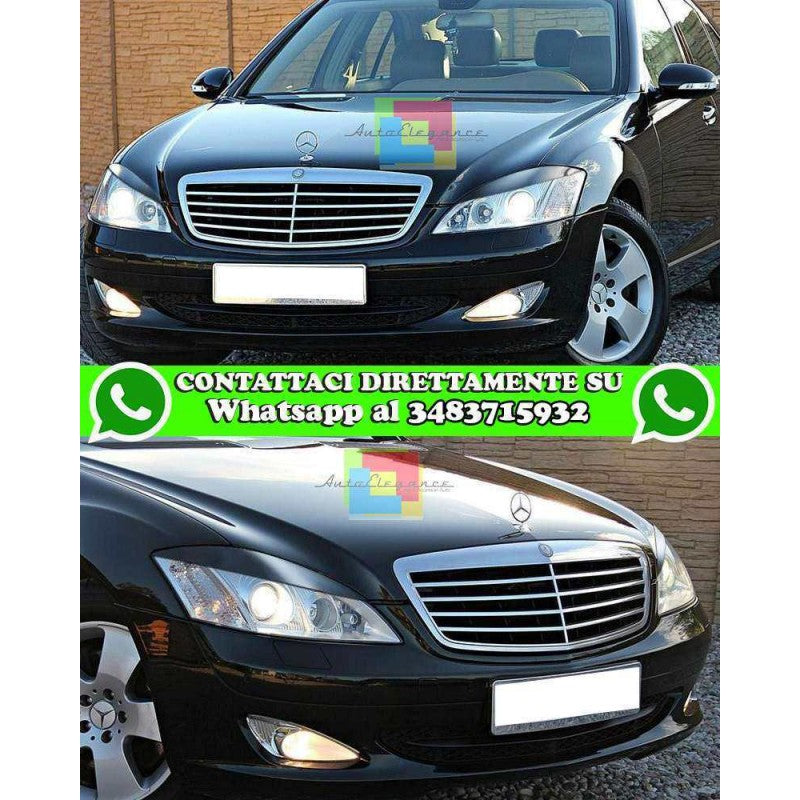 MERCEDES CLASSE S W221 2005-2009 PALPEBRE FARI ANTERIORI LOOK SPORTIVO