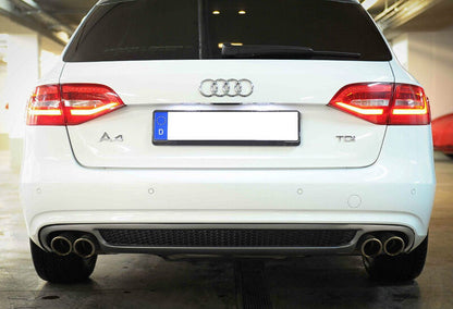 AUDI A4 B8 8K 2008-2012 DOPPIO SCARICO - SOTTO PARAURTI DIFFUSORE SLINE AUTOELEGANCERICAMBI