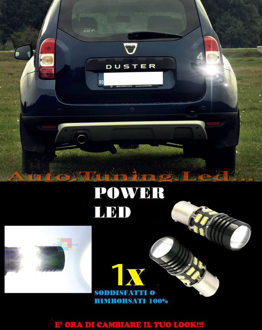 LAMPADA RETROMARCIA A LED P21W BA15 DACIA DUSTER 6000K CANBUS NO ERROR