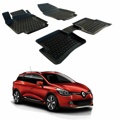 RENAULT CLIO IV 2013+ RUBBER CAR MATS - TOP QUALITY MATS -1