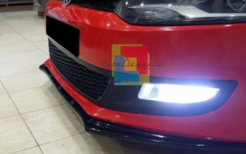 VW POLO 6R 6C 2009 AL 2016 LIP SPOILER SOTTO PARAURTI ANTERIORE ABS NERO .-