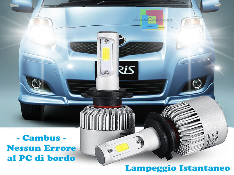 LED HIGH BEAM LOW BEAM LAMPS TOYOTA YARIS 06-11 INSTANT FLASH
