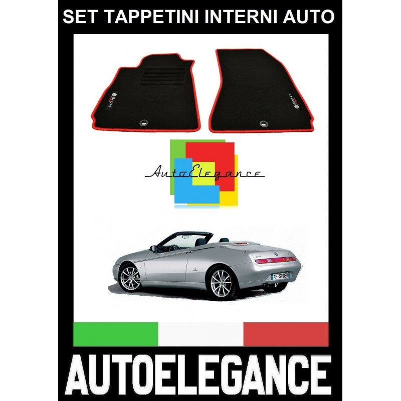 ALFA ROMEO SPIDER 916 1995-2005 SET TAPPETINI IN MOQUETTE DI ALTA QUALITA' SPECIFICO AUTOELEGANCERICAMBI