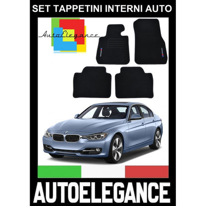 BMW SERIE 3 F30 F31 2011+ SET TAPPETINI IN VELLUTO DI ALTA QUALITA' SPECIFICO AUTOELEGANCERICAMBI