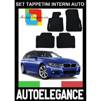 BMW SERIE 3 F30 F31 2011+ SET TAPPETINI IN VELLUTO DI ALTA QUALITA' SPECIFICO AUTOELEGANCERICAMBI