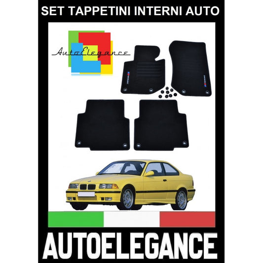 BMW SERIE 3 E36 COUPE 1990-2000 SET TAPPETINI IN VELLUTO DI ALTA QUALITA' SPECIFICO AUTOELEGANCERICAMBI
