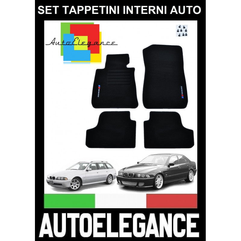 BMW SERIE 5 E39 1996-2004 SET TAPPETINI IN VELLUTO DI ALTA QUALITA' SPECIFICO AUTOELEGANCERICAMBI